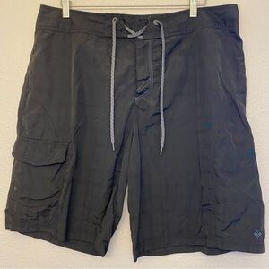 Men’s Columbia Board swim Shorts Black drawstring omni shield advanced repel 38